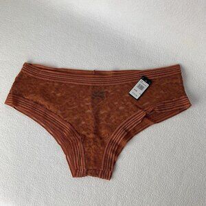Fredericks of Hollywood Demi Leopard Mesh Panty Lingerie Bombay Brown 1X